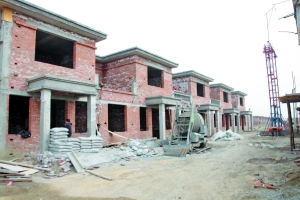 河南驻马店平舆东皇庙乡南陈村新建社区为二层别墅 (余胜良/摄)